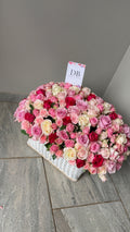 Blush Pink Rose Basket Arrangement