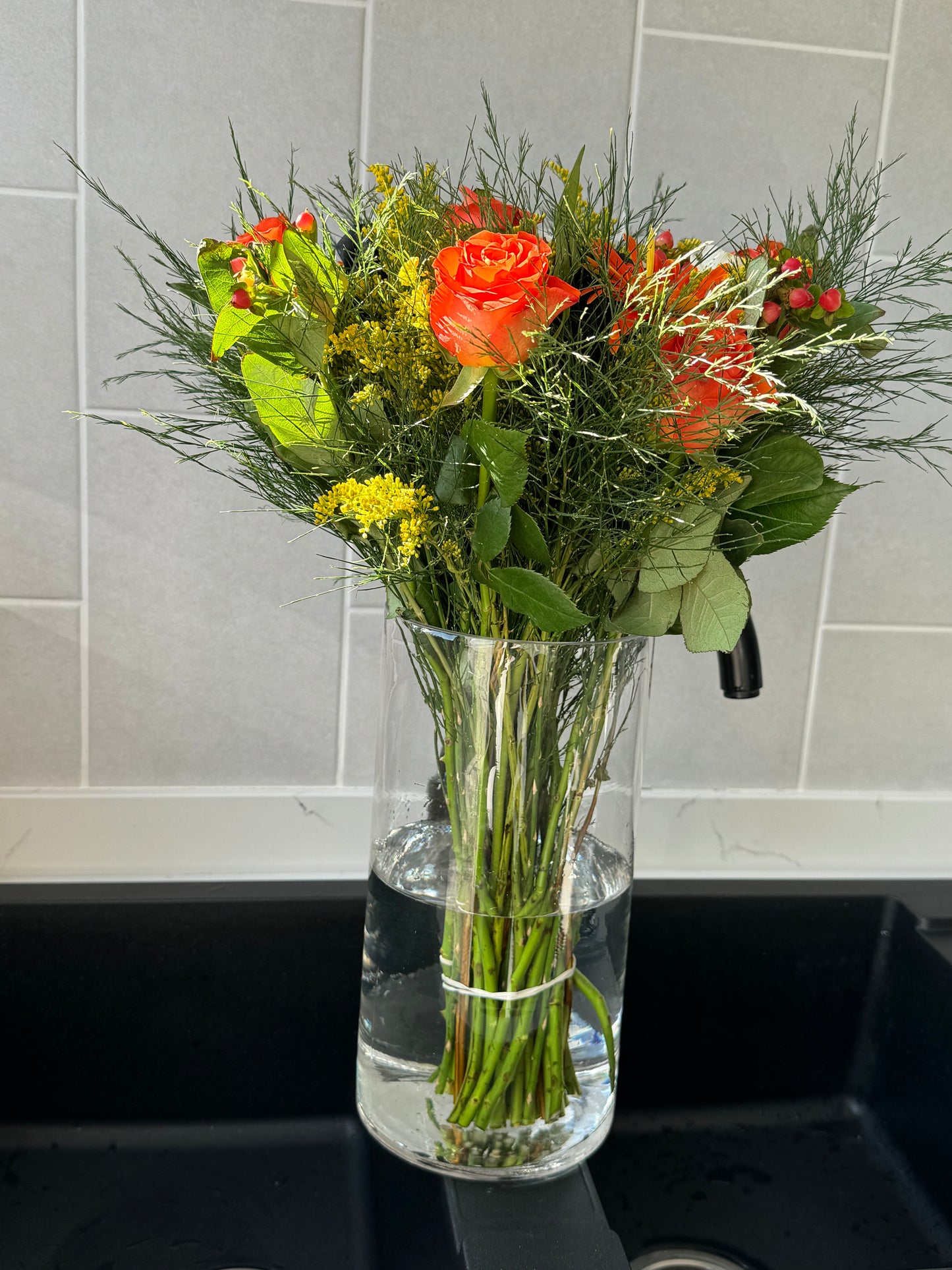 Seasonal Blooms and Vase Duet