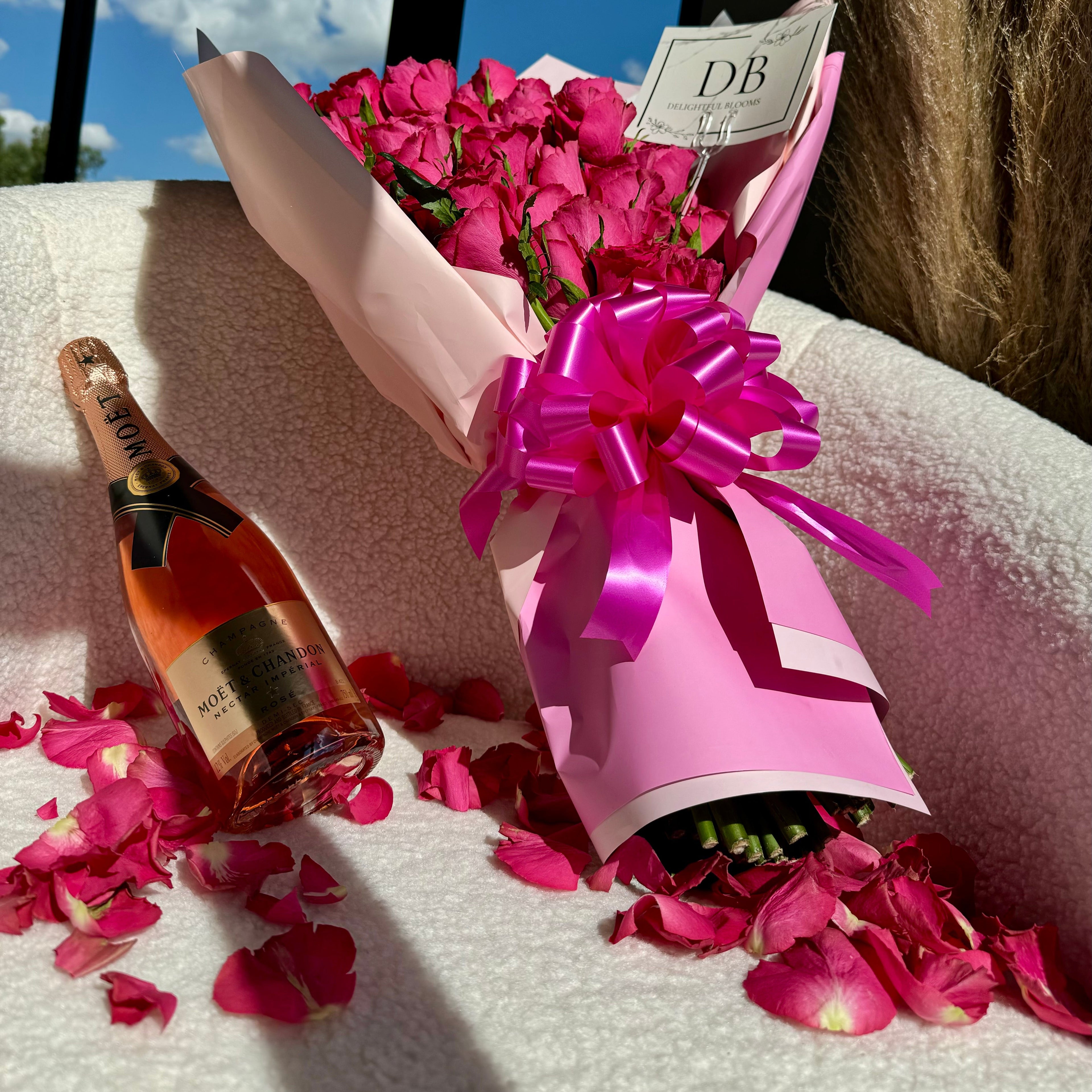 50 Pink roses
