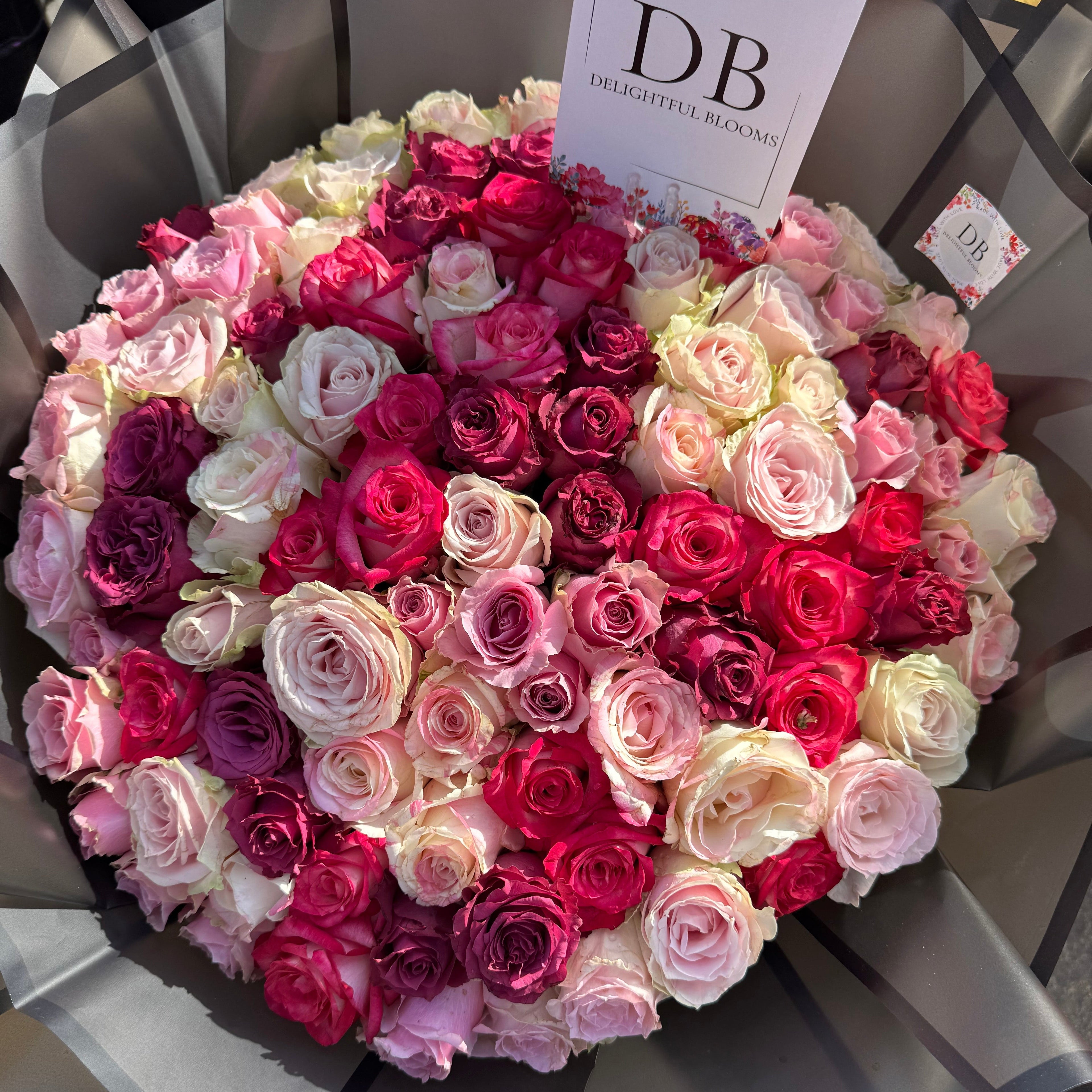 Pink and Cream Rose bouquet