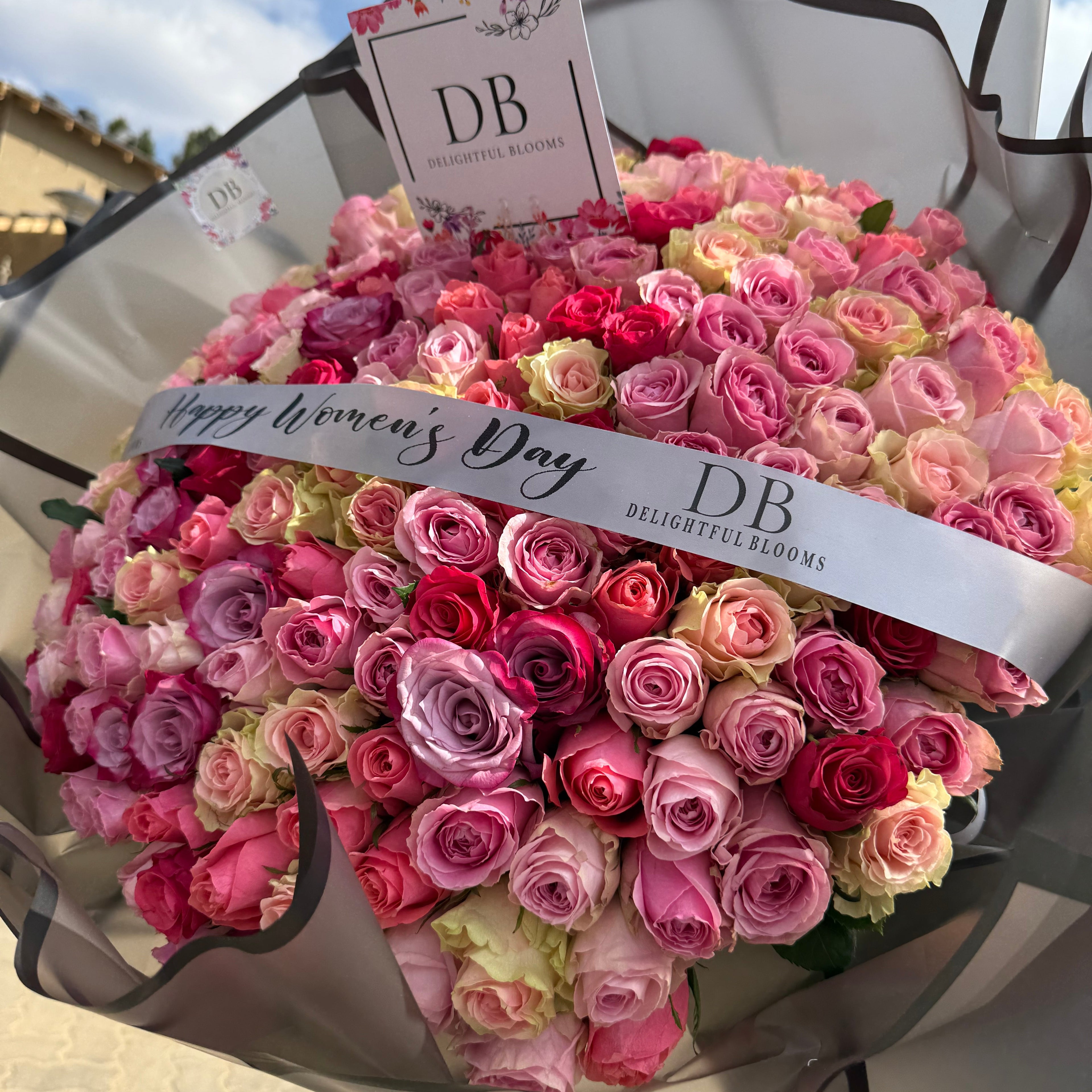 Pink and Cream Rose bouquet
