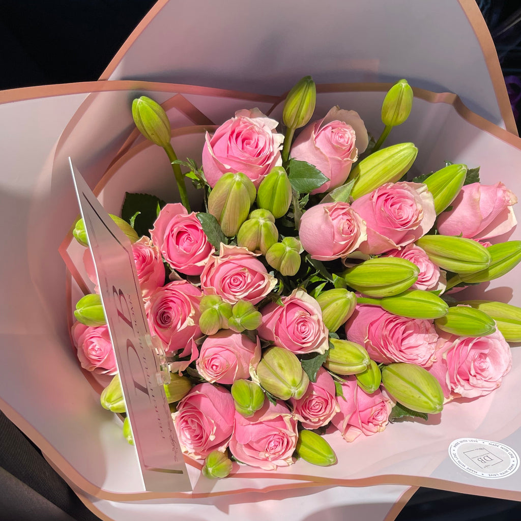 20 Pink Roses with Lillie’s