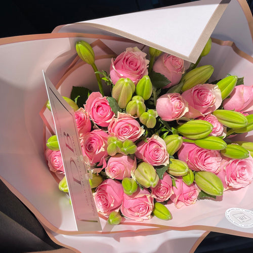 20 Pink Roses with Lillie’s